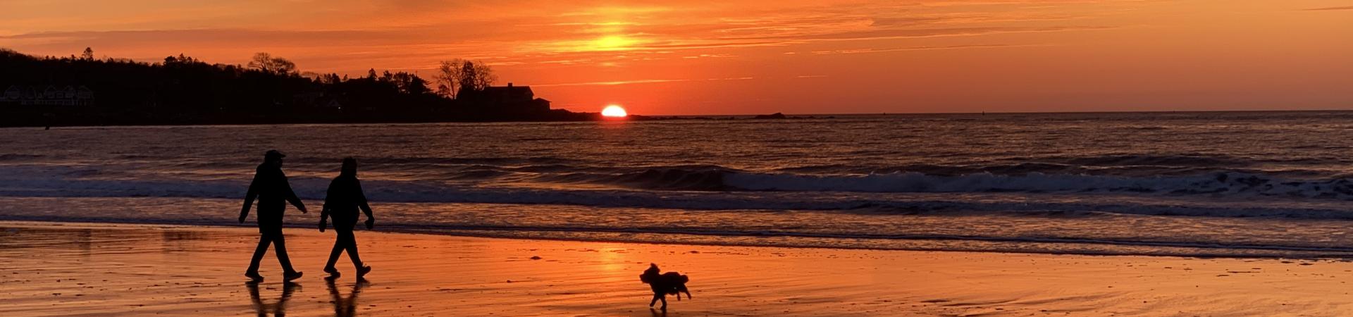 Gooches Beach sunrise emphasizing togetherness
